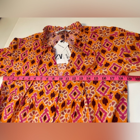 NWT Zara The Selma Long Print Midi 100% Cotton Maxi Dress Blogger Favourite Sz.S - Picture 11 of 11